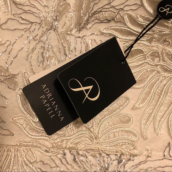 Adrianna Papell Metallic Soutache Dress Sz 6 & 8 - Picture 6 of 8